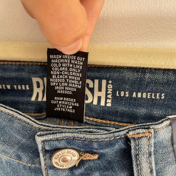 REWASH Vintage Reunion Super High Rise Jean Shorts. Size 0/24 New - Picture 6 of 7